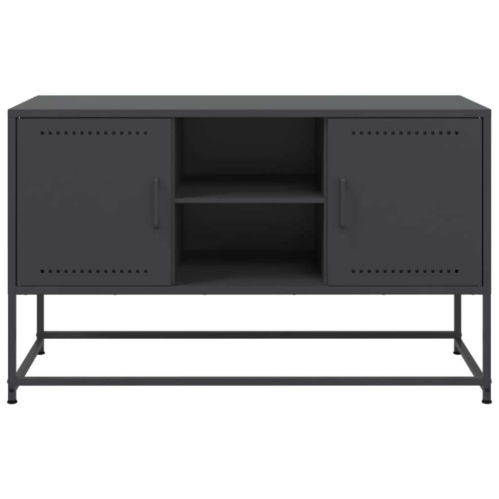 Móvel de TV 100,5x39x60,5 cm aço preto