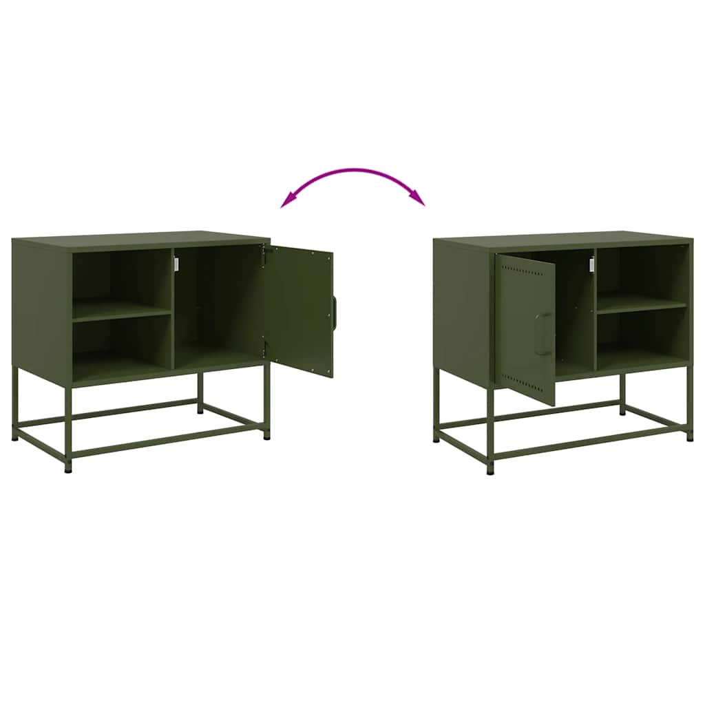 Móvel de TV 68x39x60,5 cm aço verde azeitona
