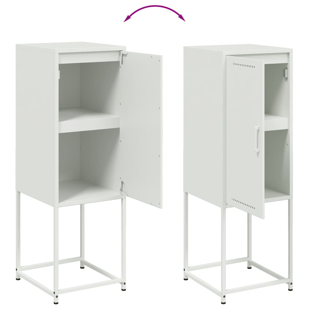 Aparador alto 36x39x107 cm aço branco