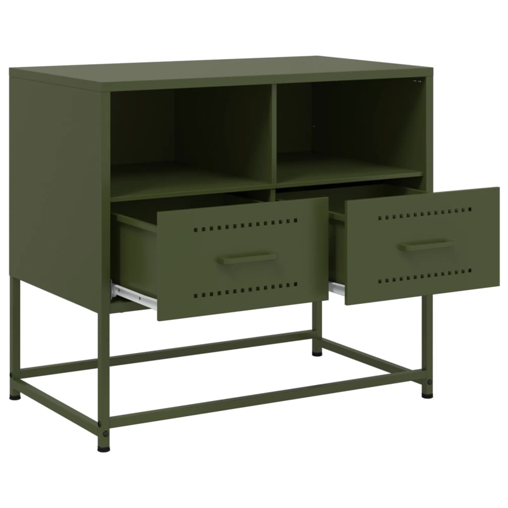 Móvel de TV 68x39x60,5 cm aço verde azeitona