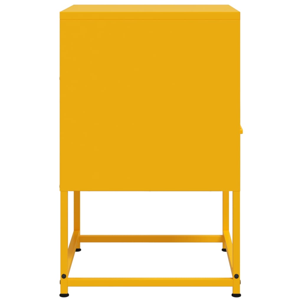 Mesa de cabeceira 36x39x60,5 cm aço amarelo mostarda