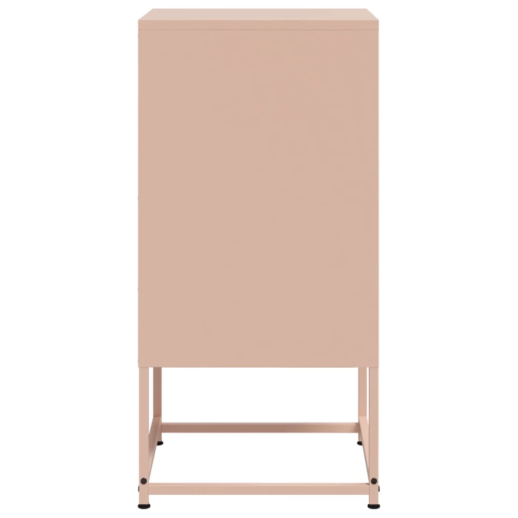 Mesa de cabeceira 36x39x78 cm aço rosa