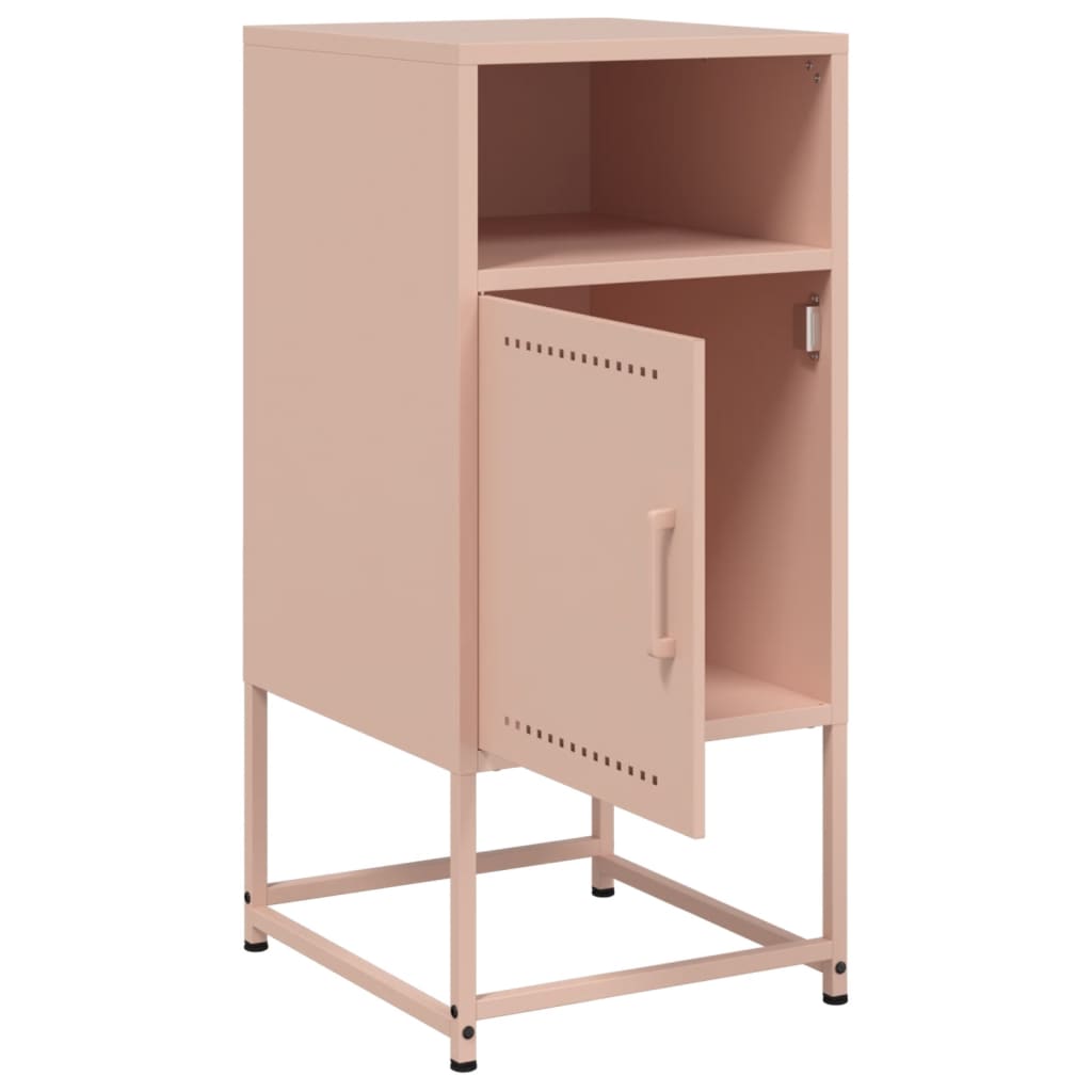Mesa de cabeceira 36x39x78 cm aço rosa