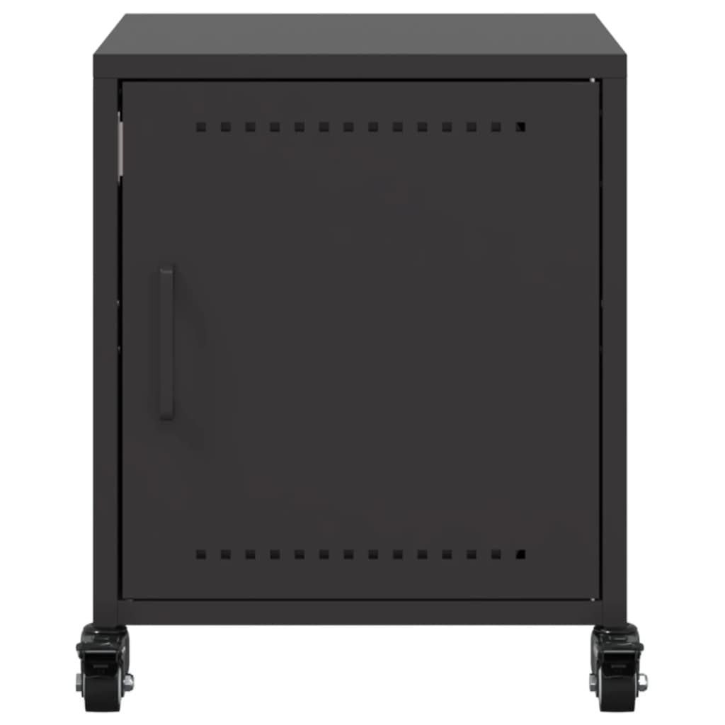 Mesas de cabeceira 2 pcs 36x39x43,5 cm aço preto
