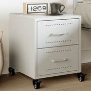 Mesa de cabeceira 36x39x43,5 cm aço branco