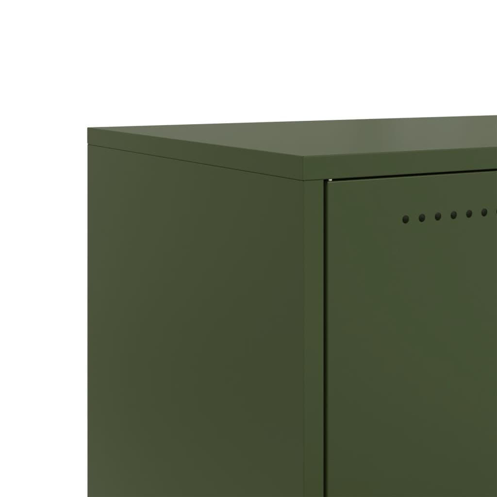 Móvel de TV 68x39x43,5 cm aço verde azeitona