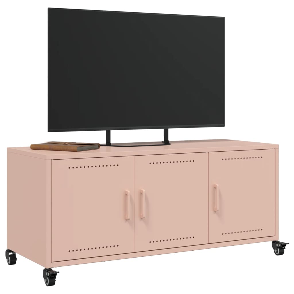 Móvel de TV 100,5x39x43,5 cm aço rosa