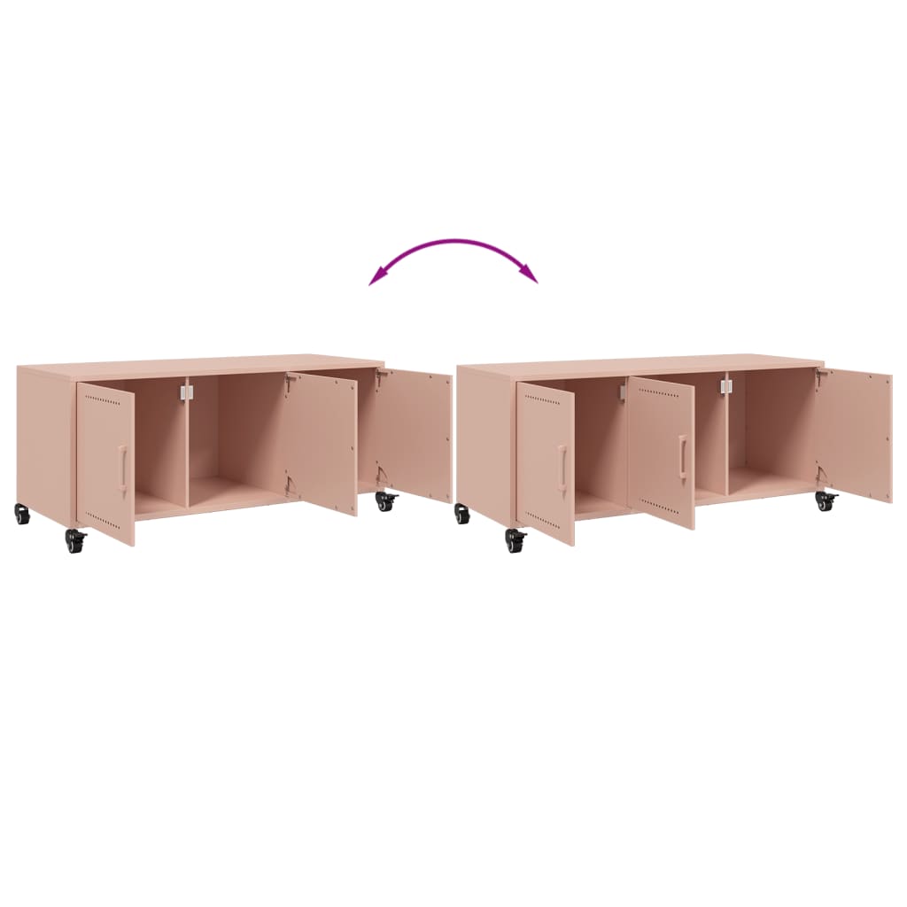 Móvel de TV 100,5x39x43,5 cm aço rosa