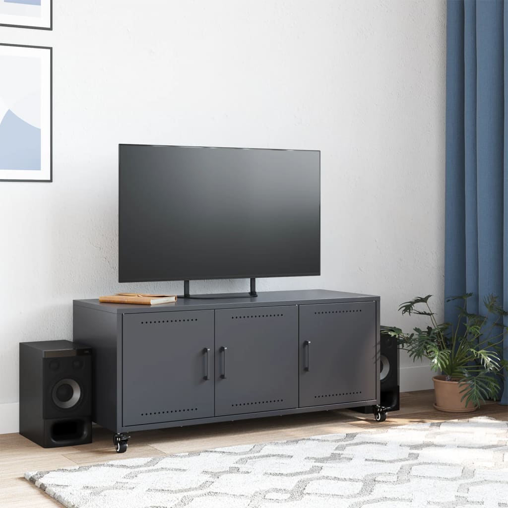 Móvel de TV 100,5x39x43,5 cm aço antracite