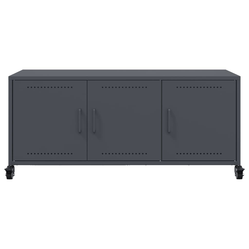 Móvel de TV 100,5x39x43,5 cm aço antracite