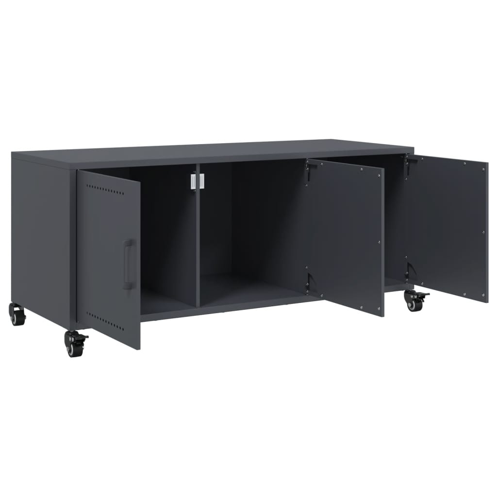 Móvel de TV 100,5x39x43,5 cm aço antracite