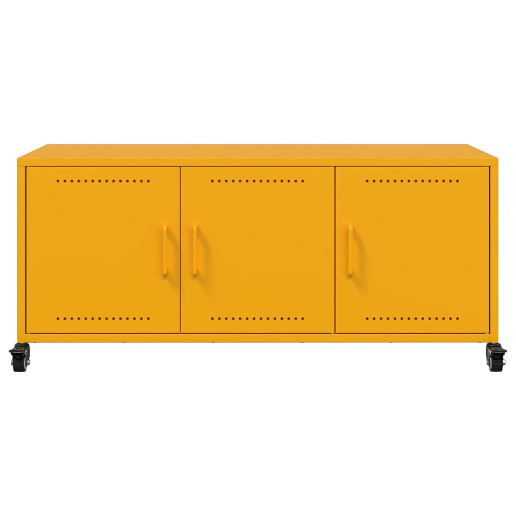 Móvel de TV 100,5x39x43,5 cm aço amarelo mostarda