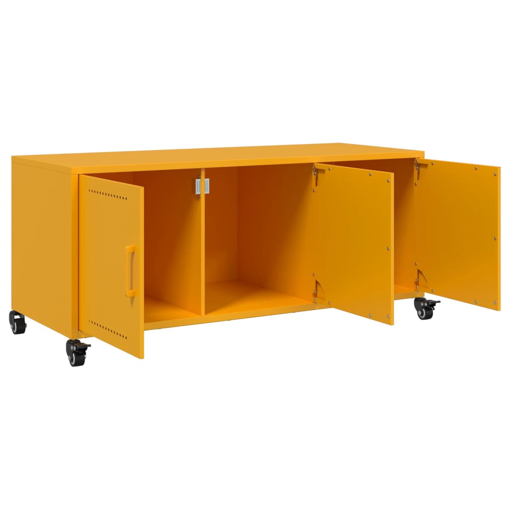 Móvel de TV 100,5x39x43,5 cm aço amarelo mostarda