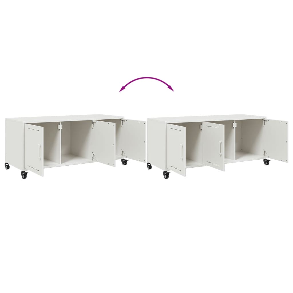 Móvel de TV 100,5x39x43,5 cm aço branco