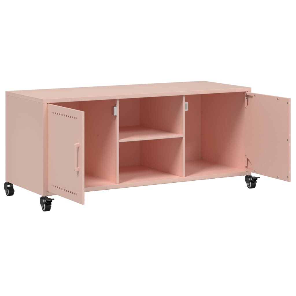 Móvel de TV 100,5x39x43,5 cm aço rosa