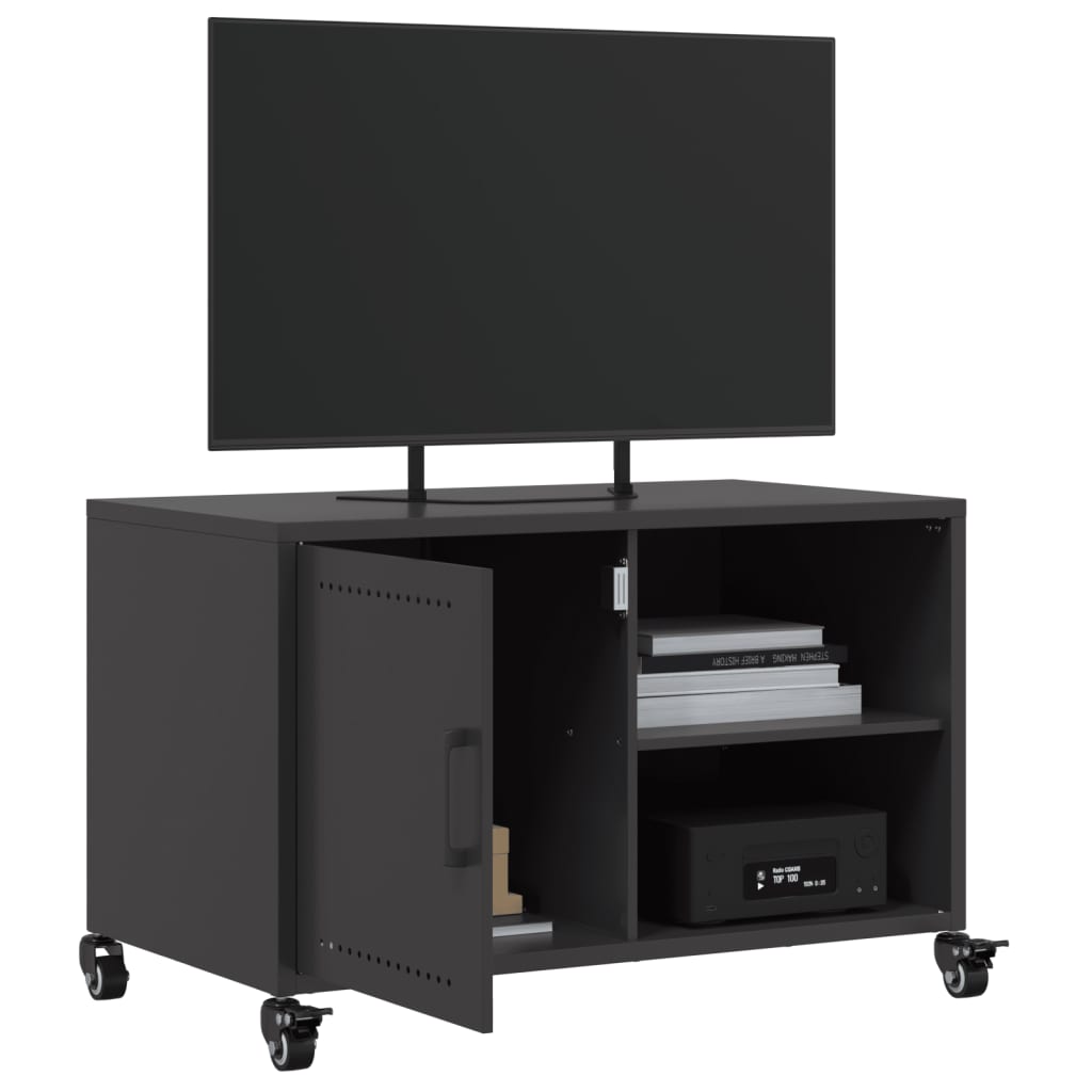 Móvel de TV 68x39x43,5 cm aço preto