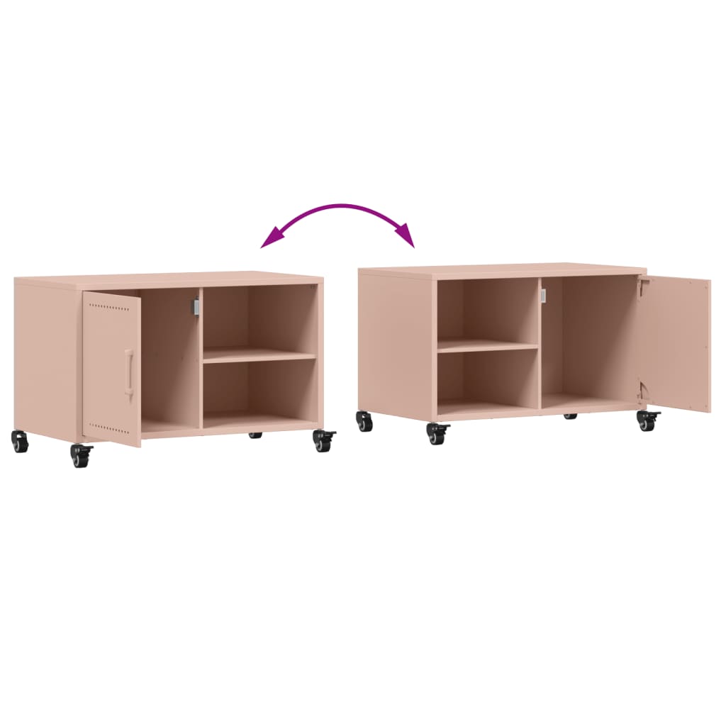 Móvel de TV 68x39x43,5 cm aço rosa