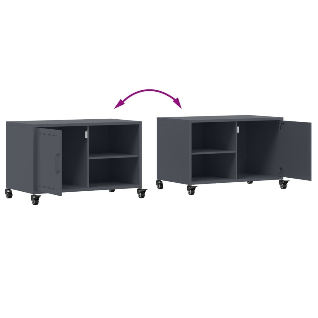 Móvel de TV 68x39x43,5 cm aço antracite