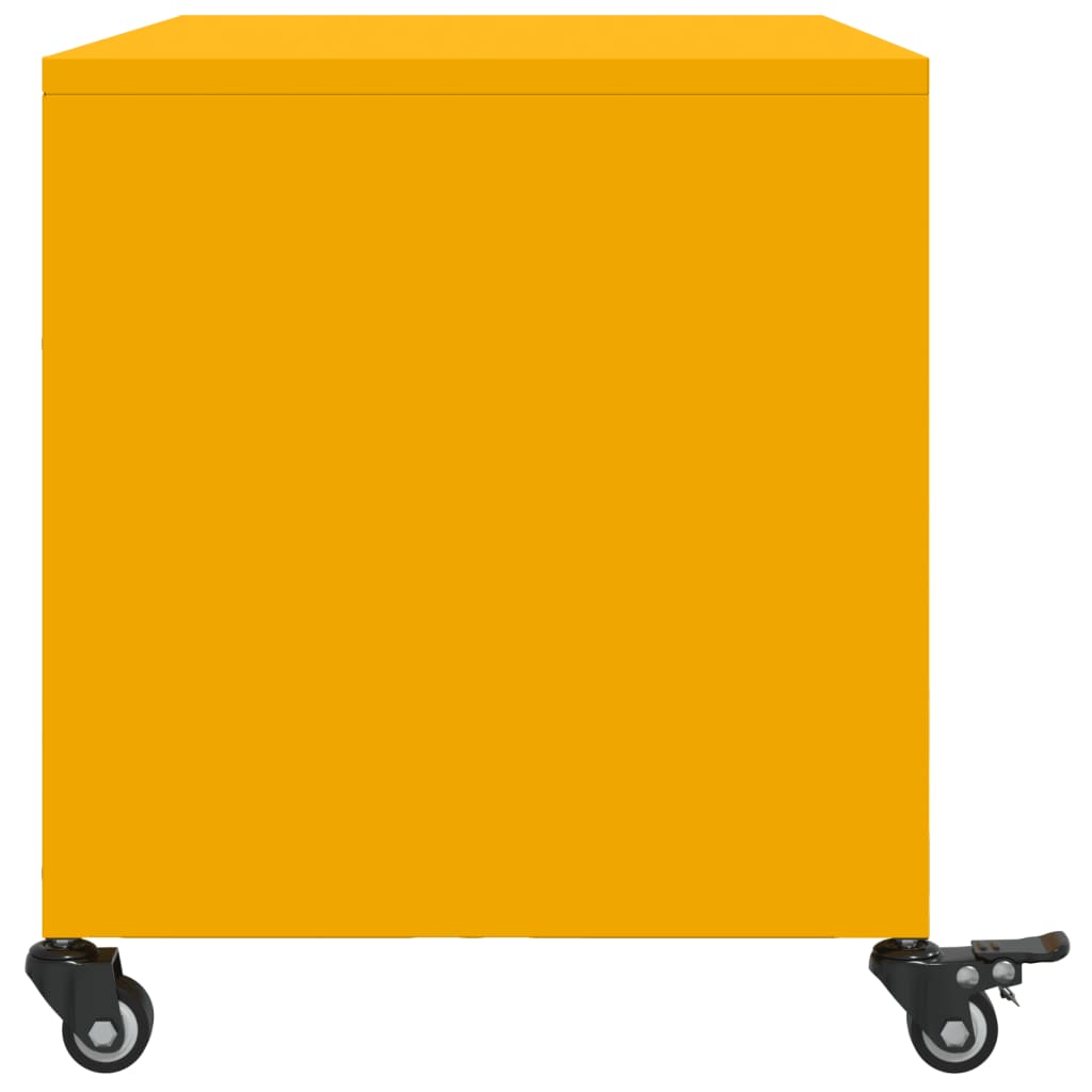 Móvel de TV 68x39x43,5 cm aço amarelo mostarda