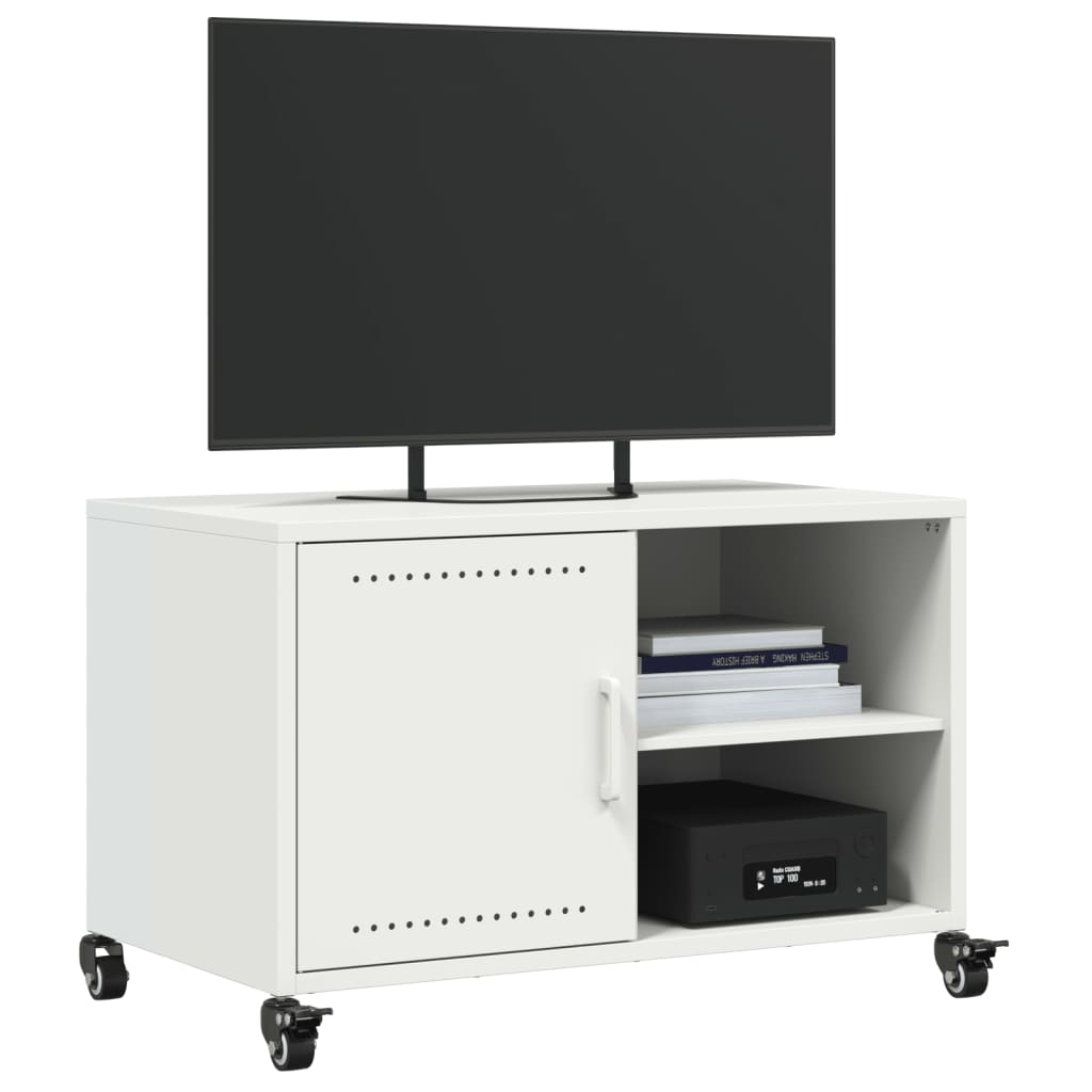Móvel de TV 68x39x43,5 cm aço branco