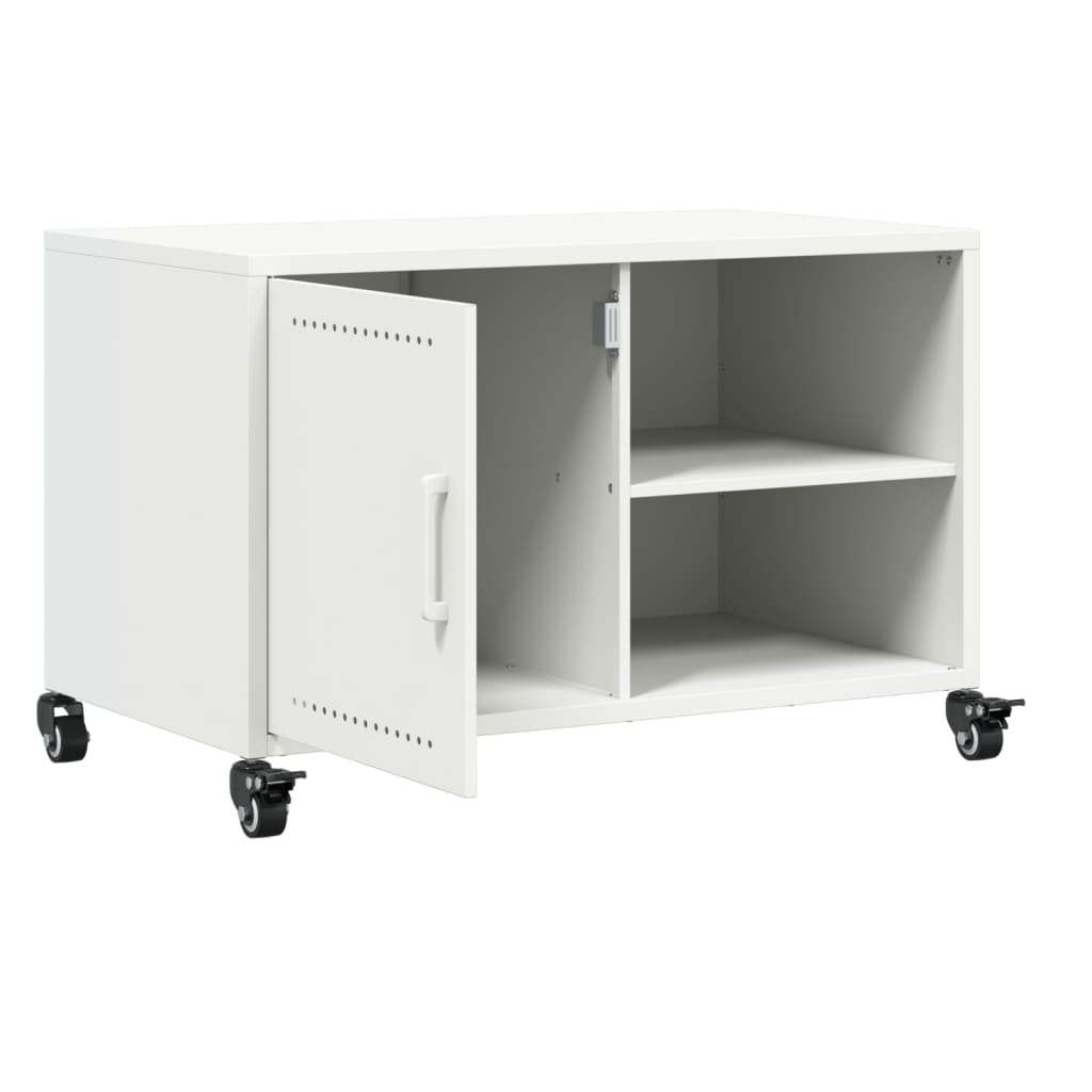 Móvel de TV 68x39x43,5 cm aço branco
