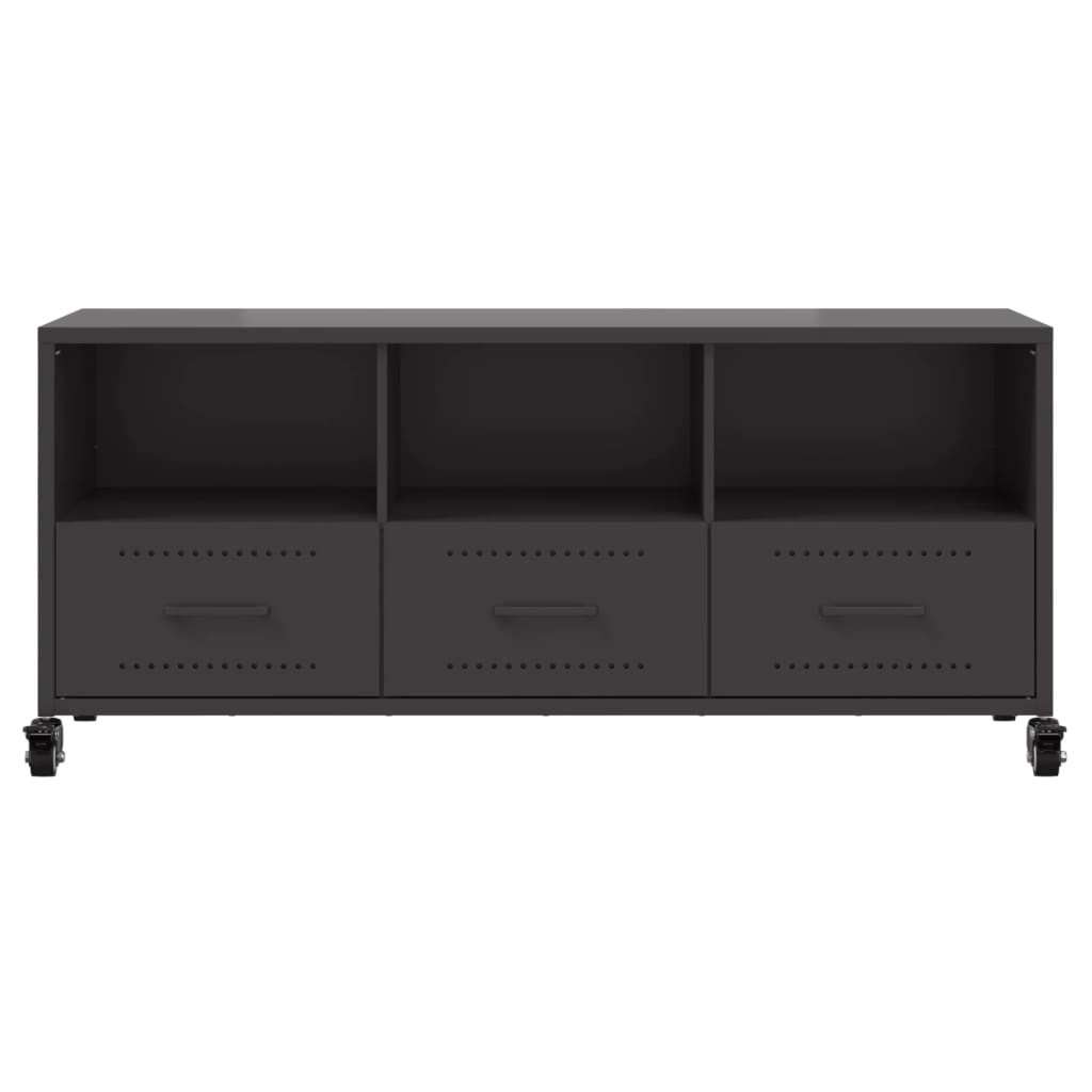Móvel de TV 100,5x39x43,5 cm aço preto