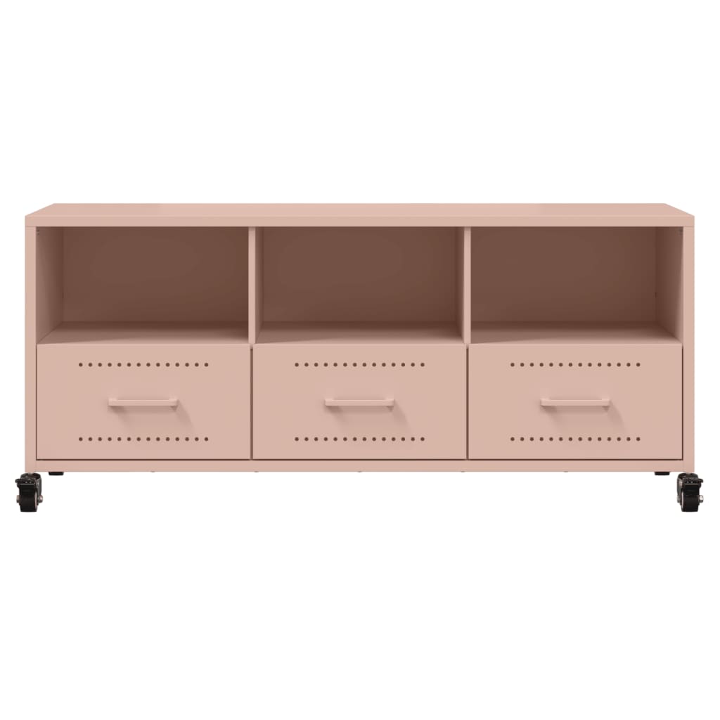 Móvel de TV 100,5x39x43,5 cm aço rosa