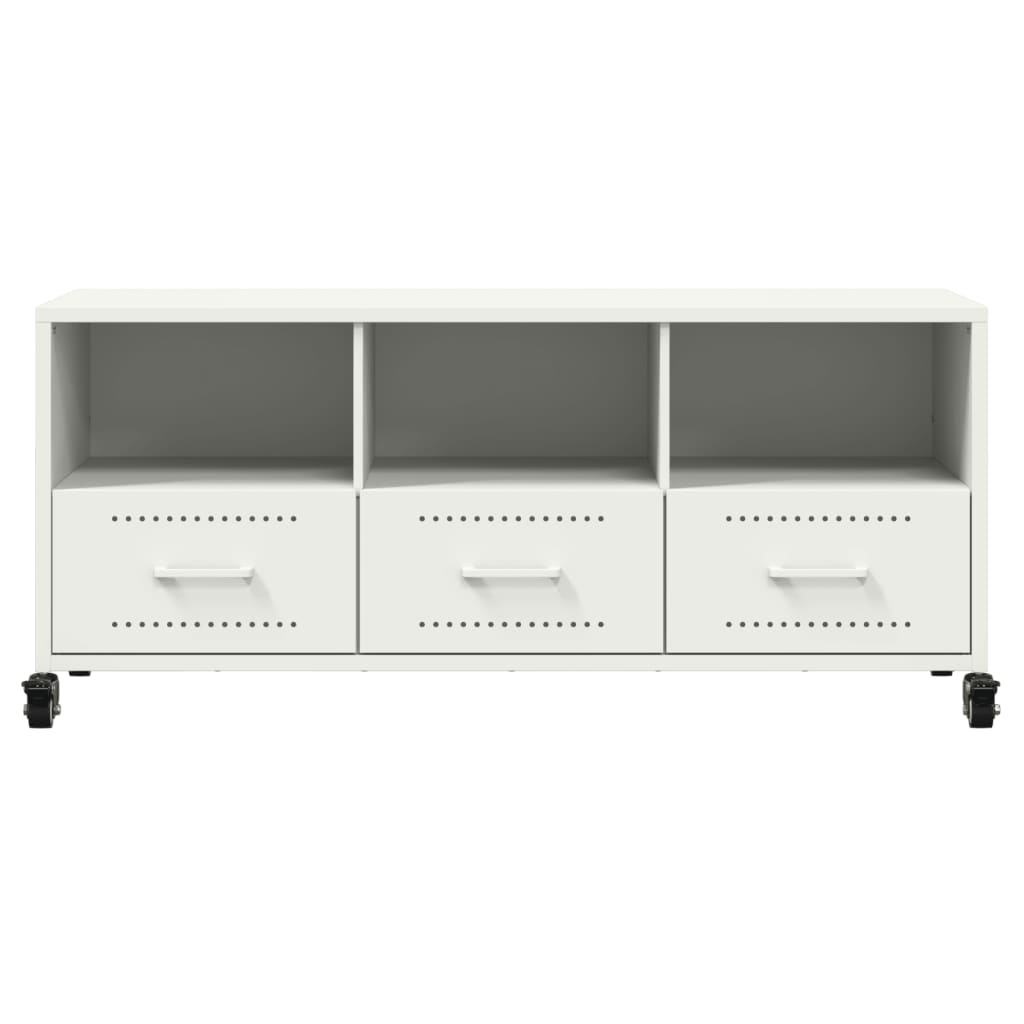 Móvel de TV 100,5x39x43,5 cm aço branco