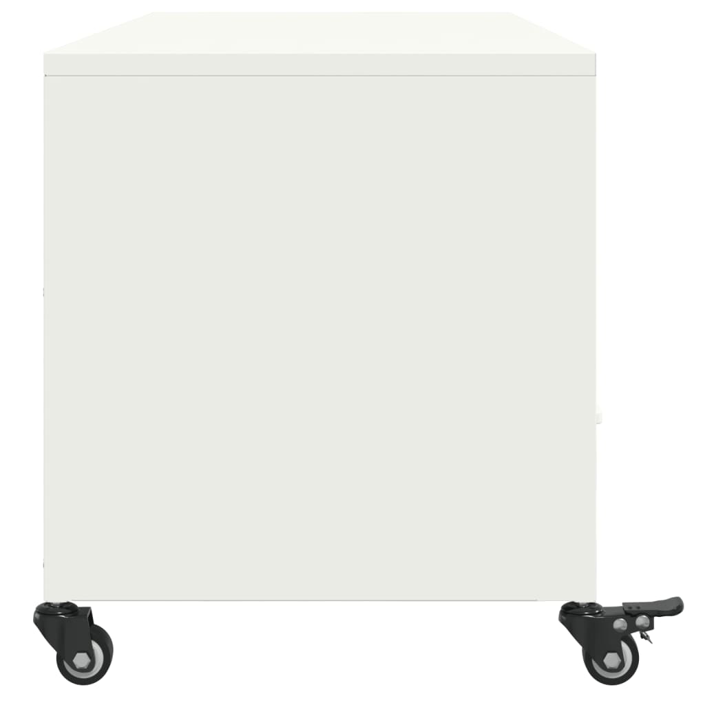 Móvel de TV 100,5x39x43,5 cm aço branco