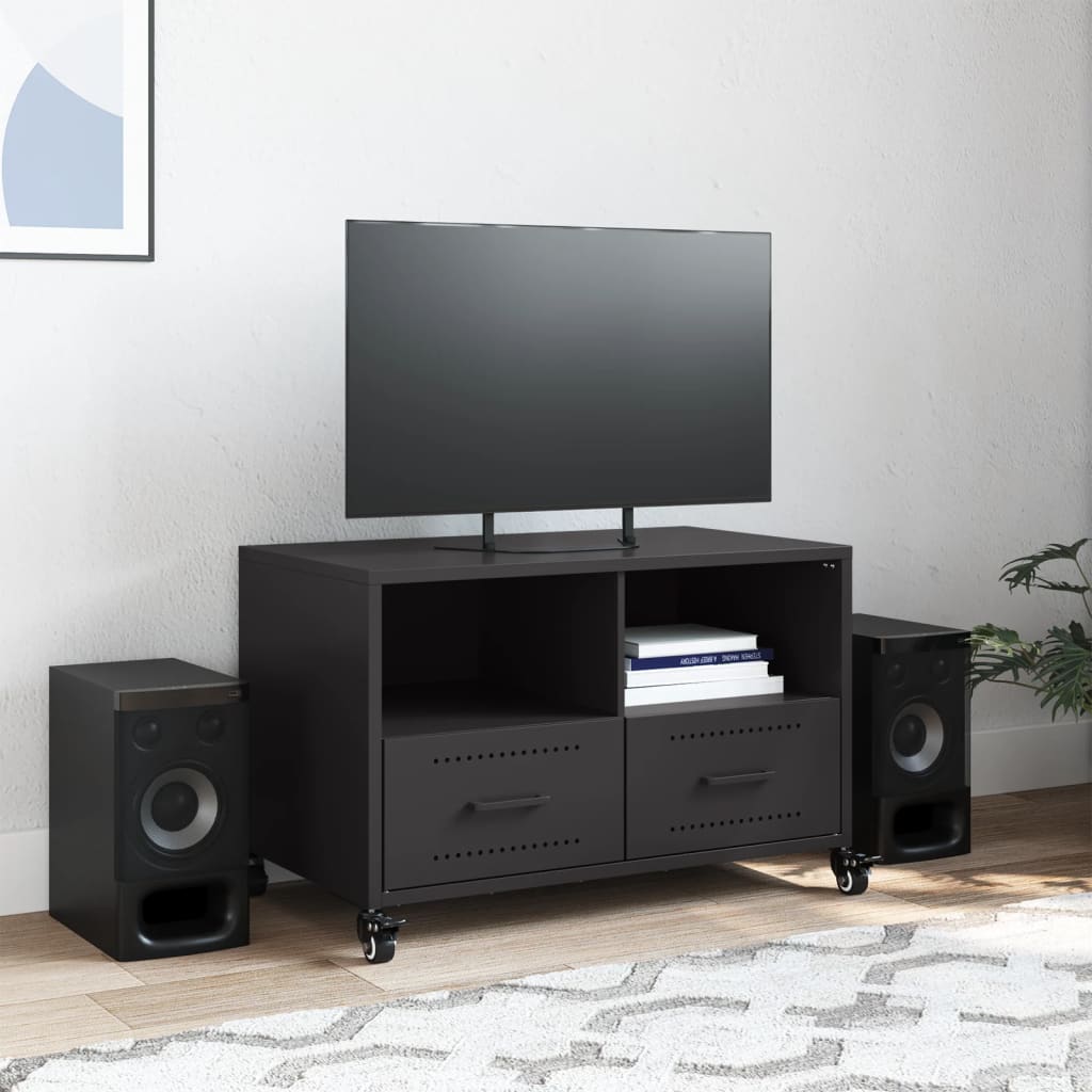 Móvel de TV 68x39x43,5 cm aço preto