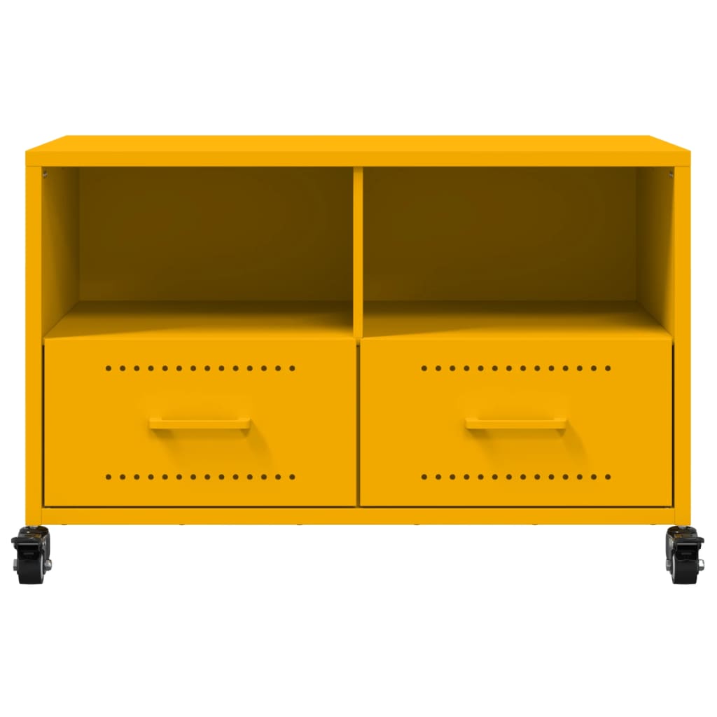 Móvel de TV 68x39x43,5 cm aço amarelo mostarda