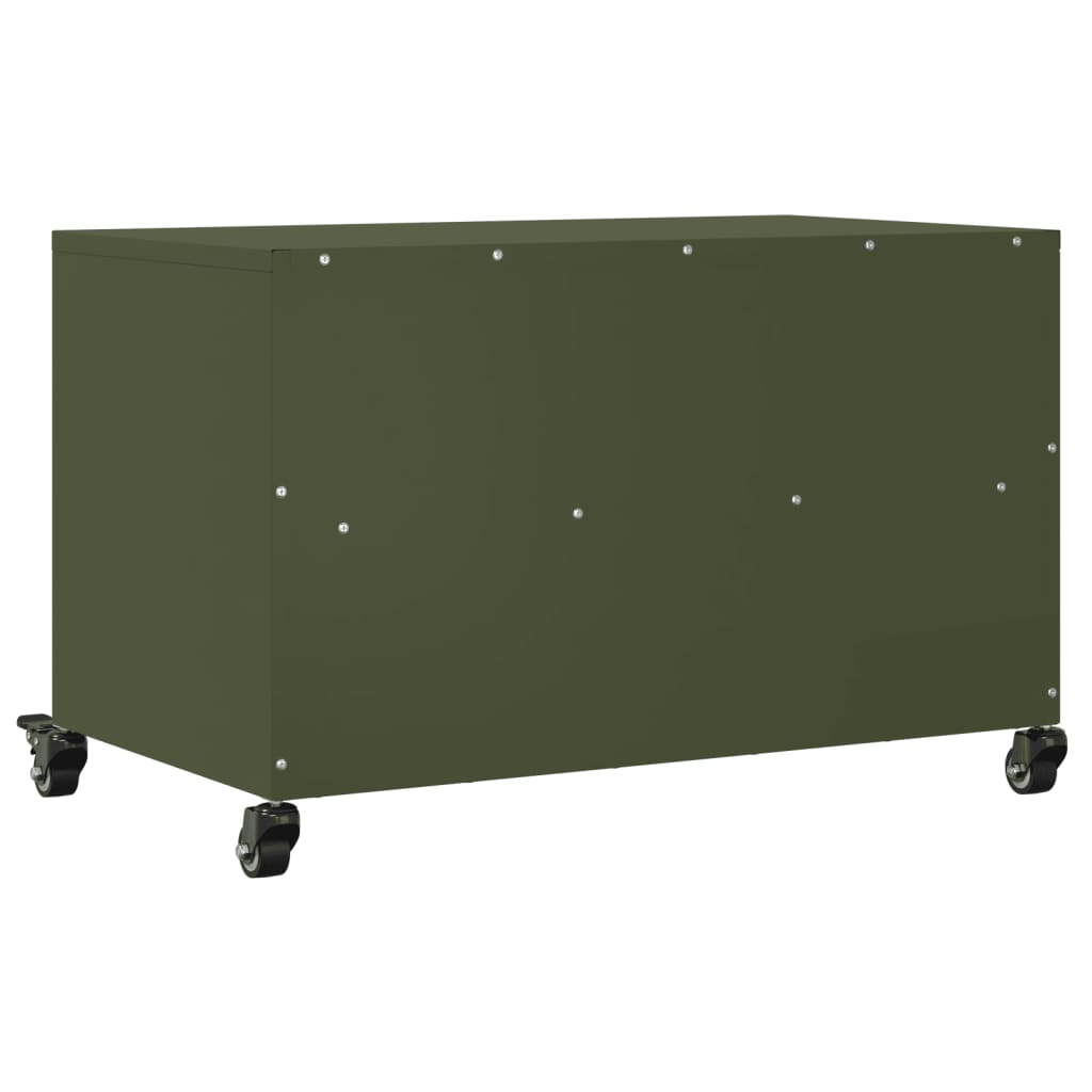 Móvel de TV 68x39x43,5 cm aço verde azeitona