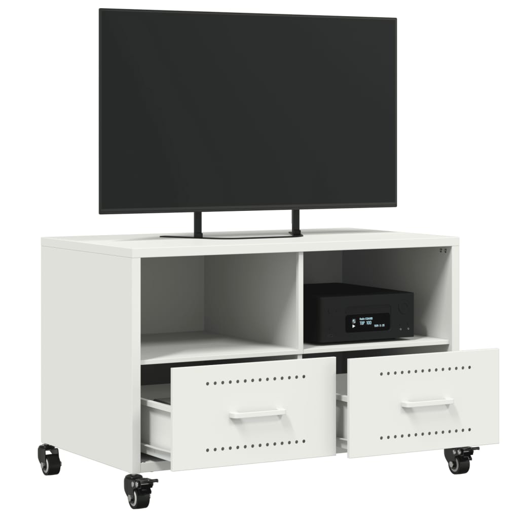 Móvel de TV 68x39x43,5 cm aço branco