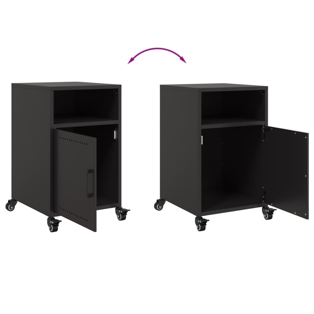 Mesa de cabeceira 36x39x59 cm aço preto