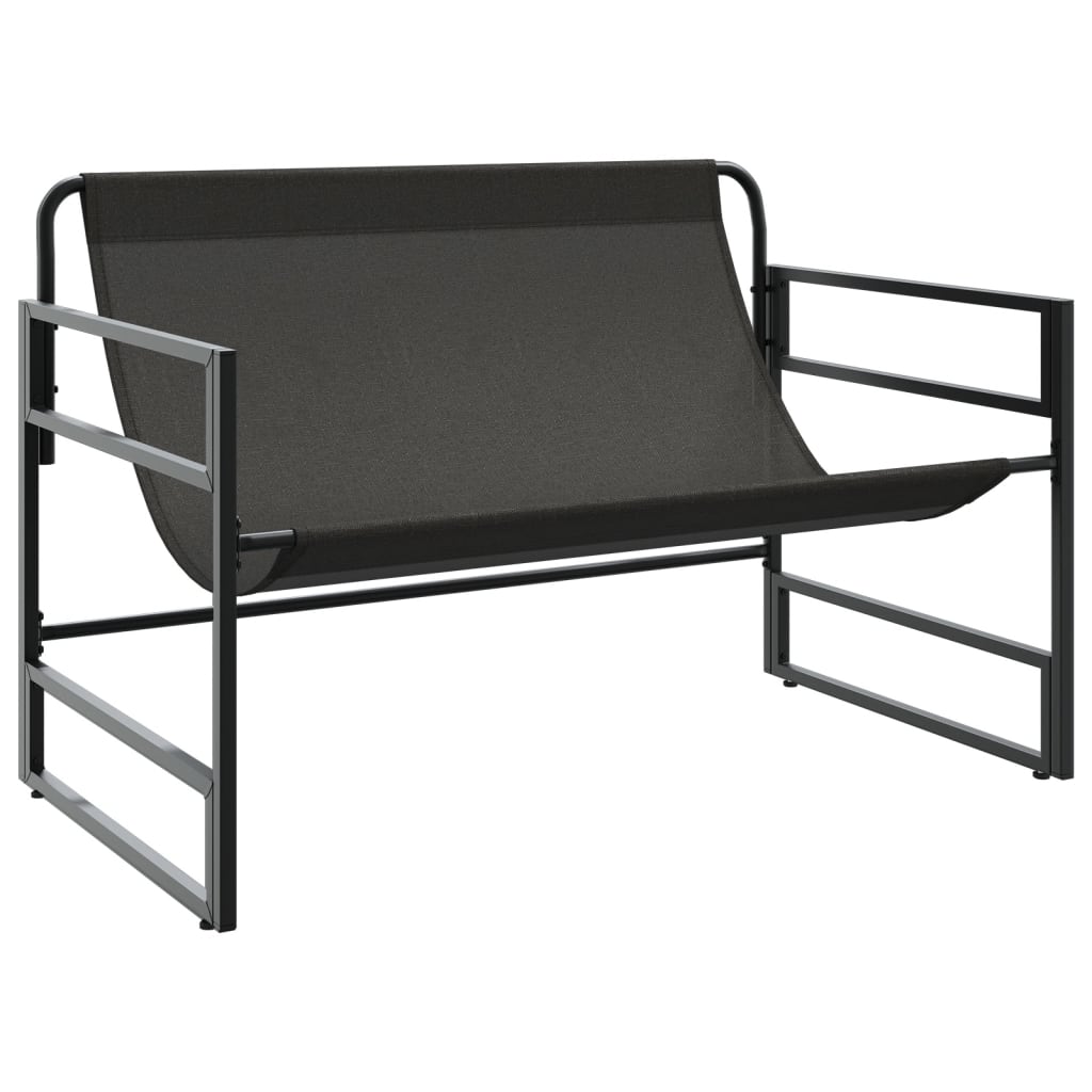 Banco de jardim com almofadão 113 cm aço antracite