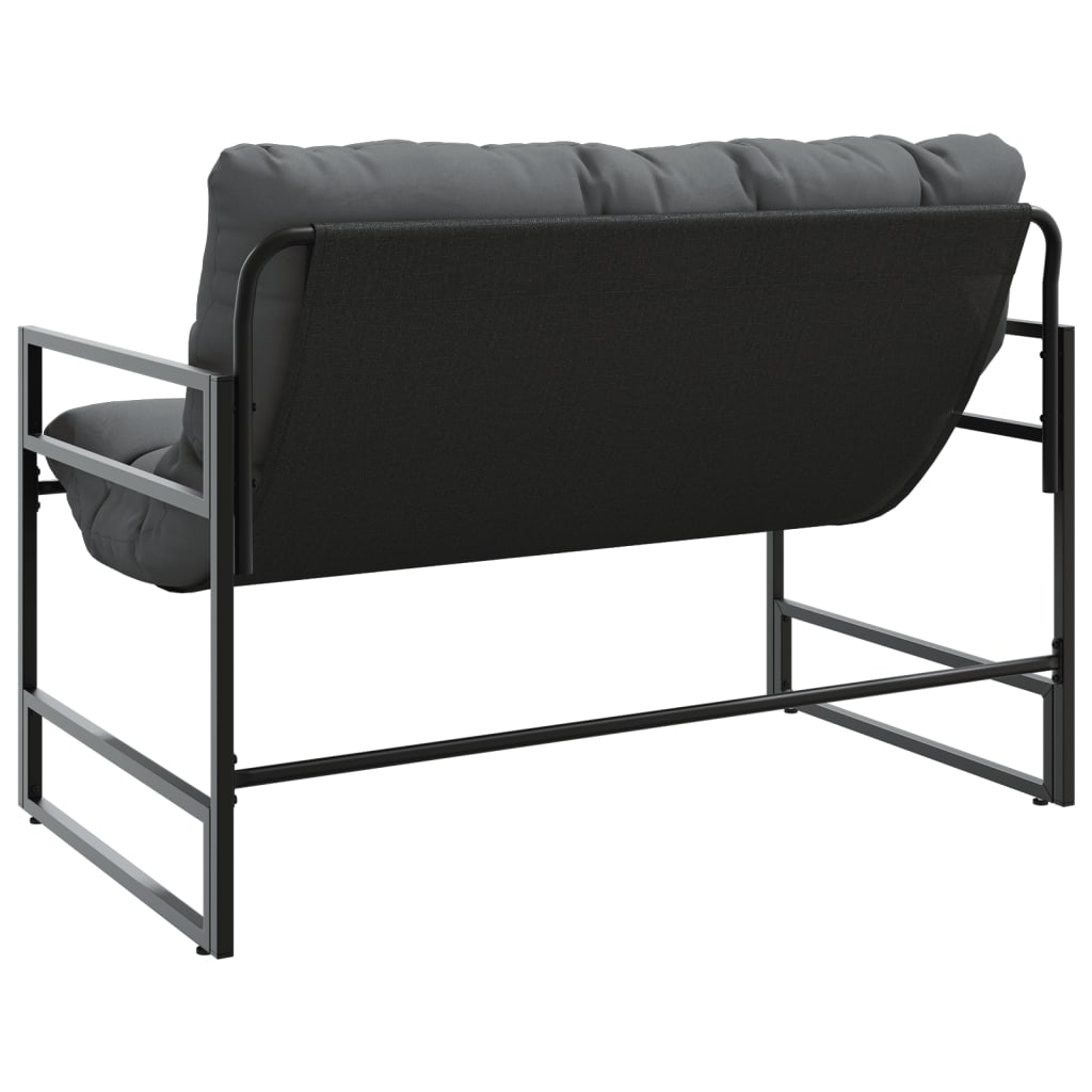 Banco de jardim com almofadão 113 cm aço antracite