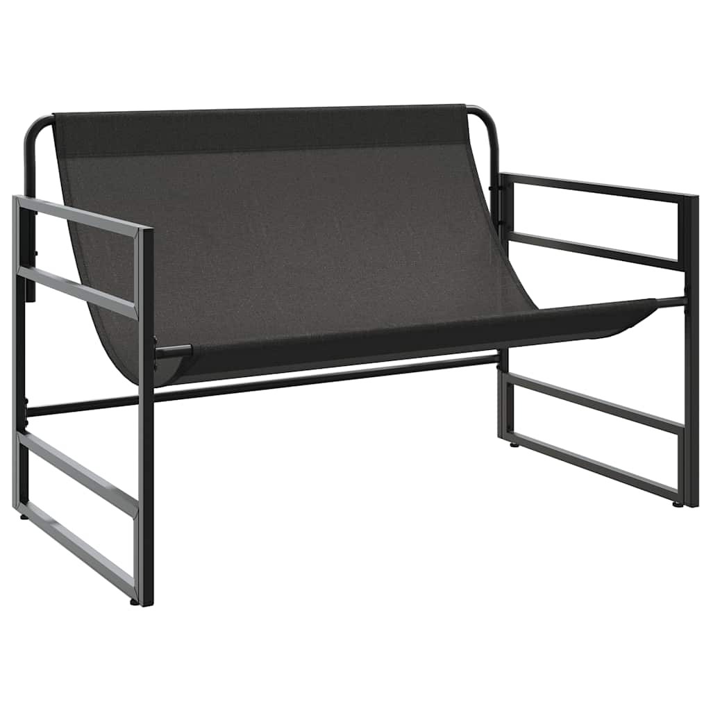 Banco de jardim com almofadão 113 cm aço cinzento-acastanhado