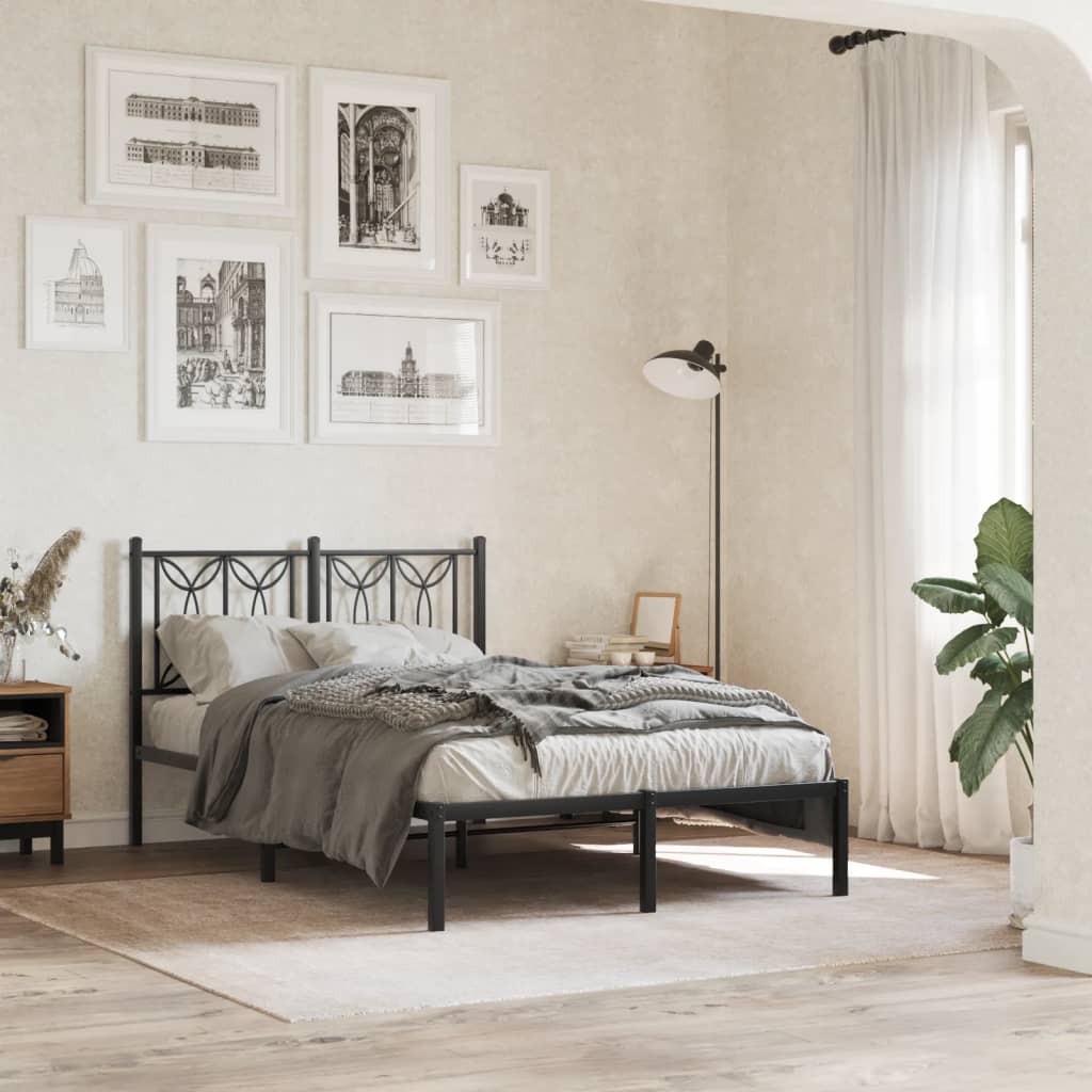 Cabeceira de cama 120 cm metal preto
