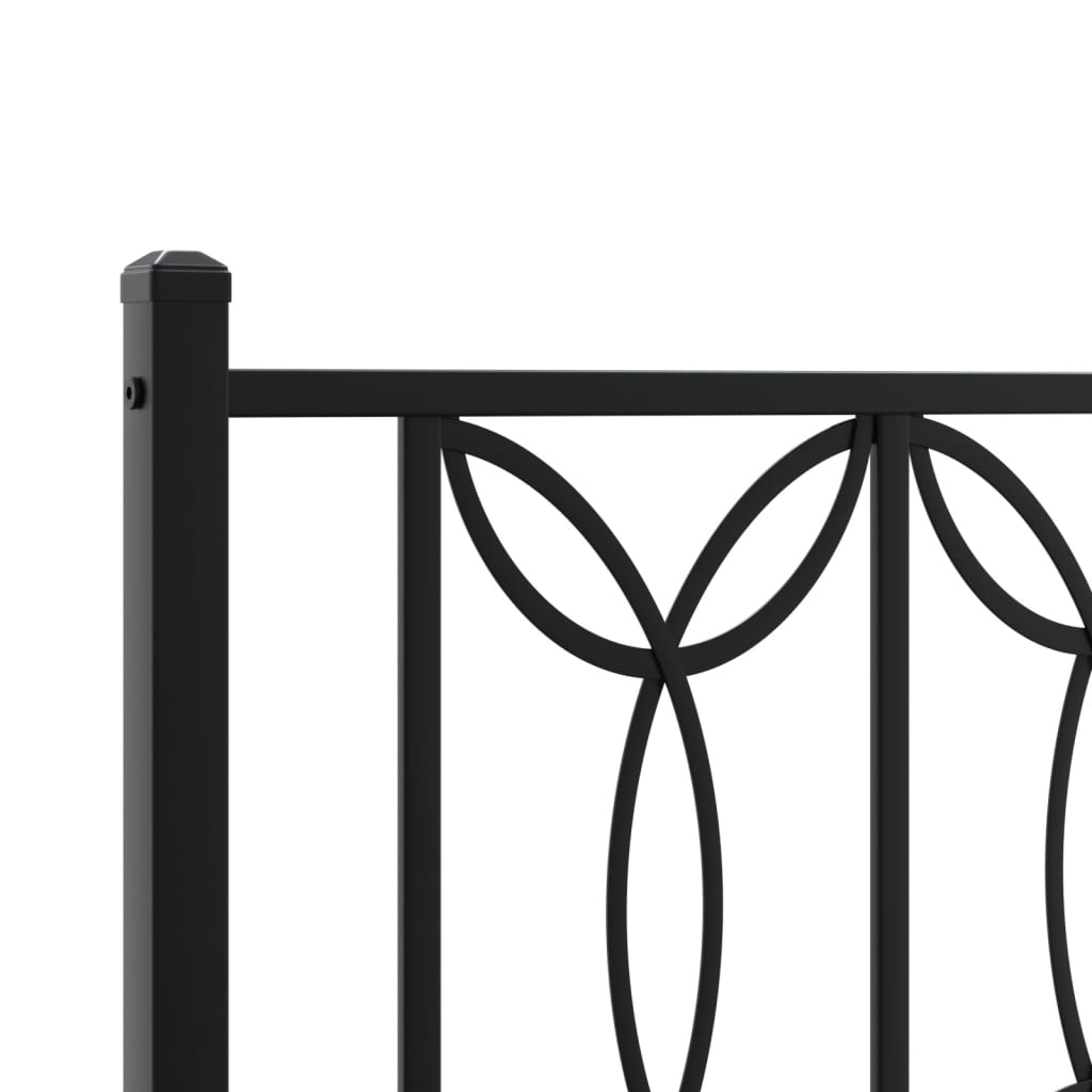 Cabeceira de cama 120 cm metal preto