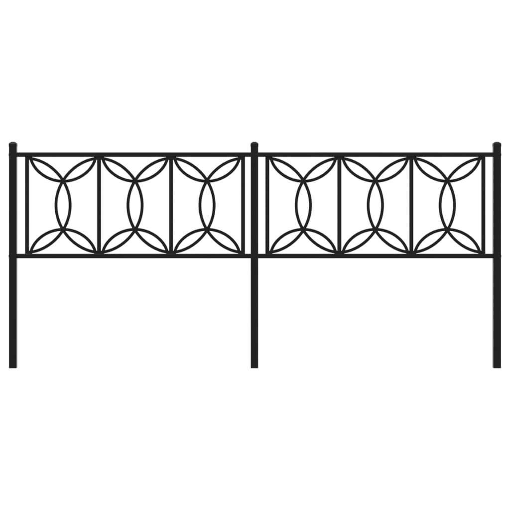 Cabeceira de cama 200 cm metal preto