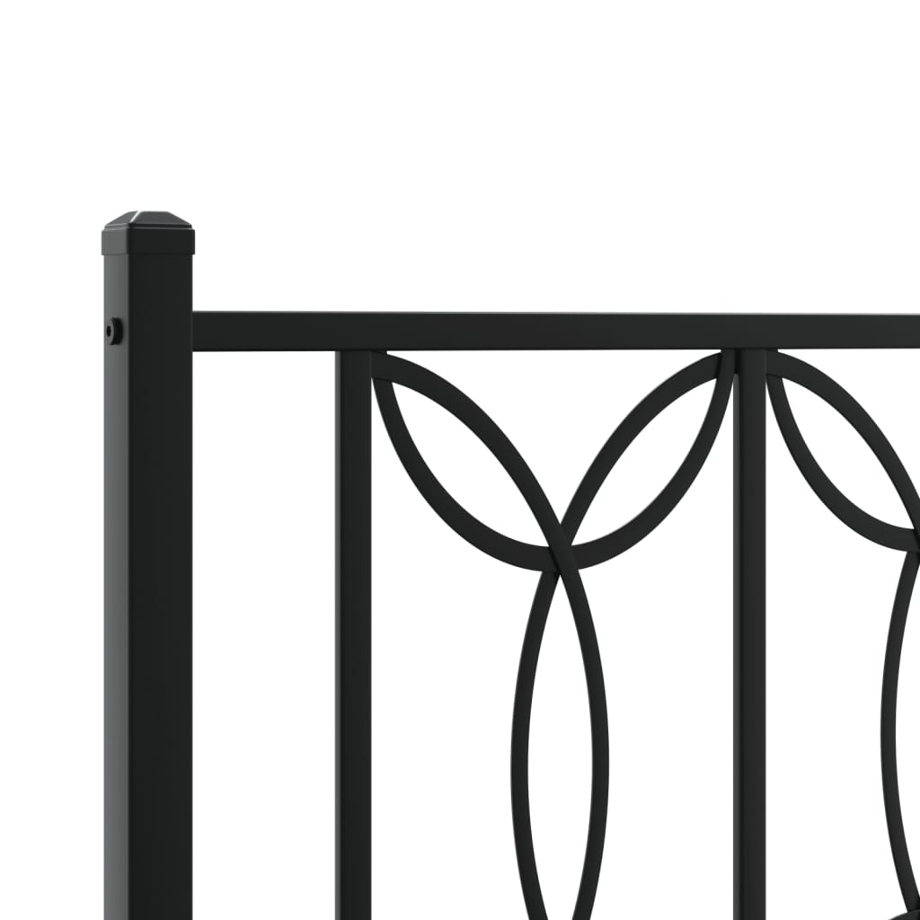 Cabeceira de cama 200 cm metal preto
