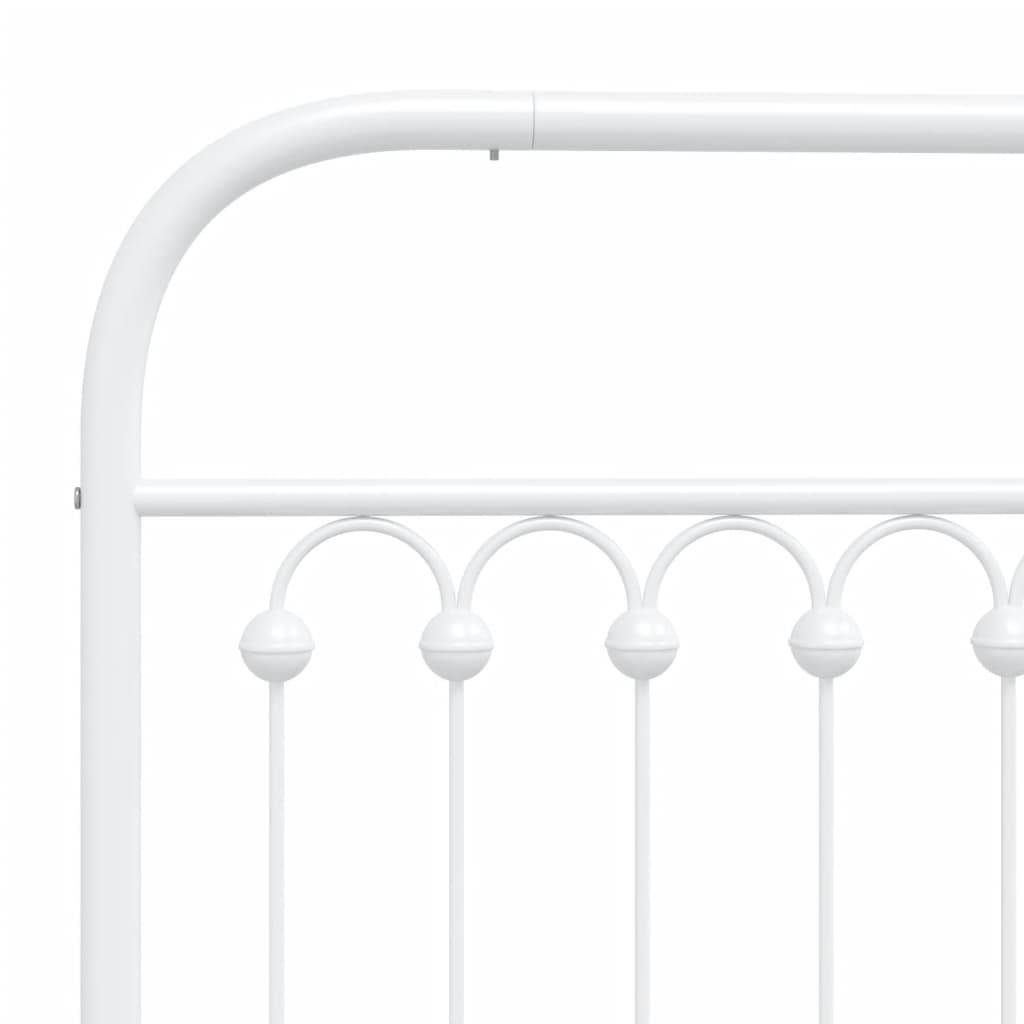 Cabeceira de cama 80 cm metal branco