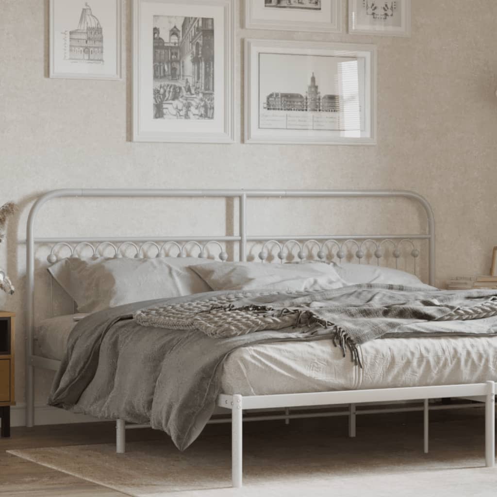Cabeceira de cama 200 cm metal branco