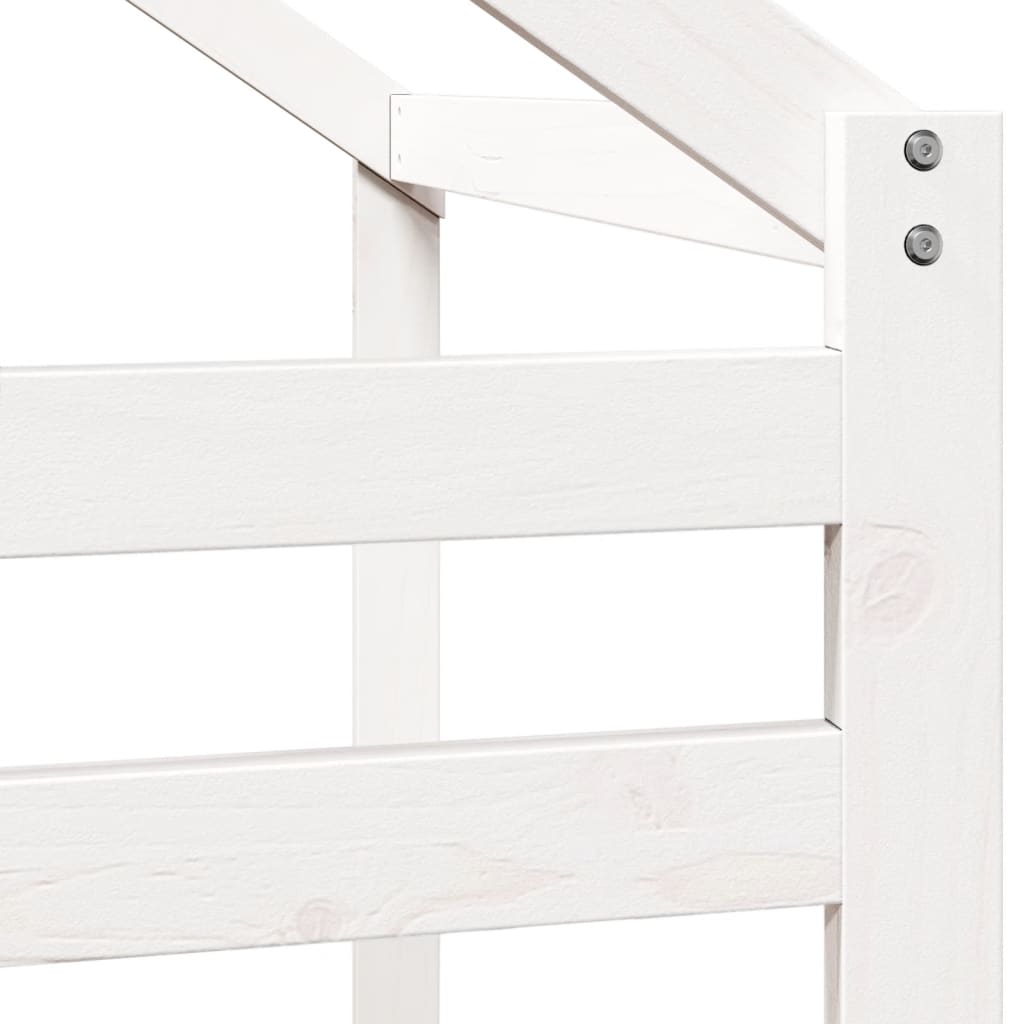 Telhado de cama infantil 188x82x113 cm pinho maciço branco