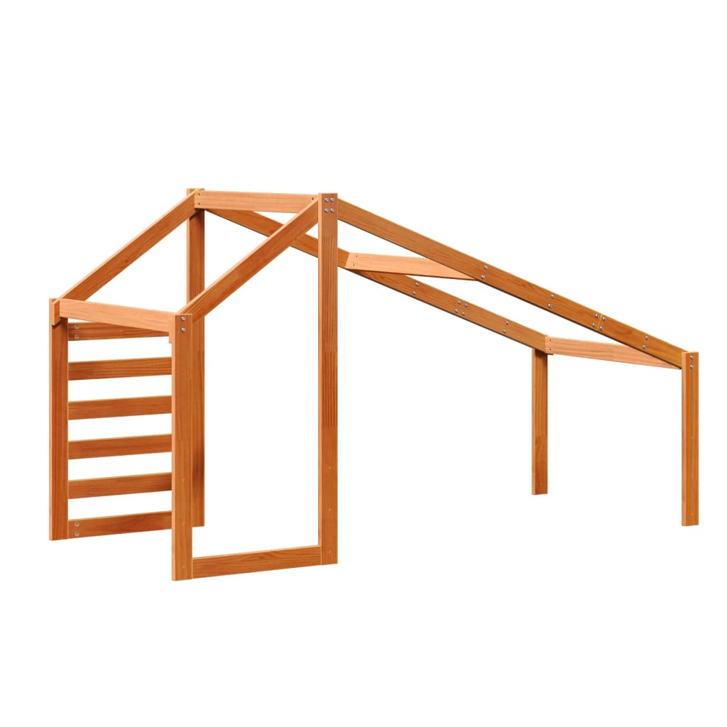 Telhado de cama infantil 188x82x113cm pinho maciço castanho-mel