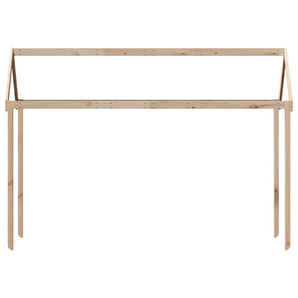 Telhado de cama infantil 217x95,5x159cm madeira de pinho maciça