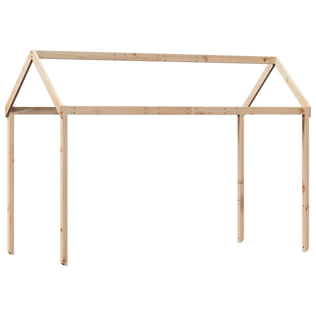 Telhado de cama infantil 217x95,5x159cm madeira de pinho maciça