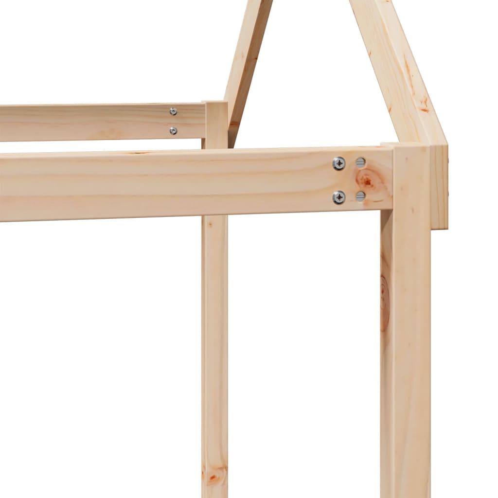 Telhado de cama infantil 217x95,5x159cm madeira de pinho maciça