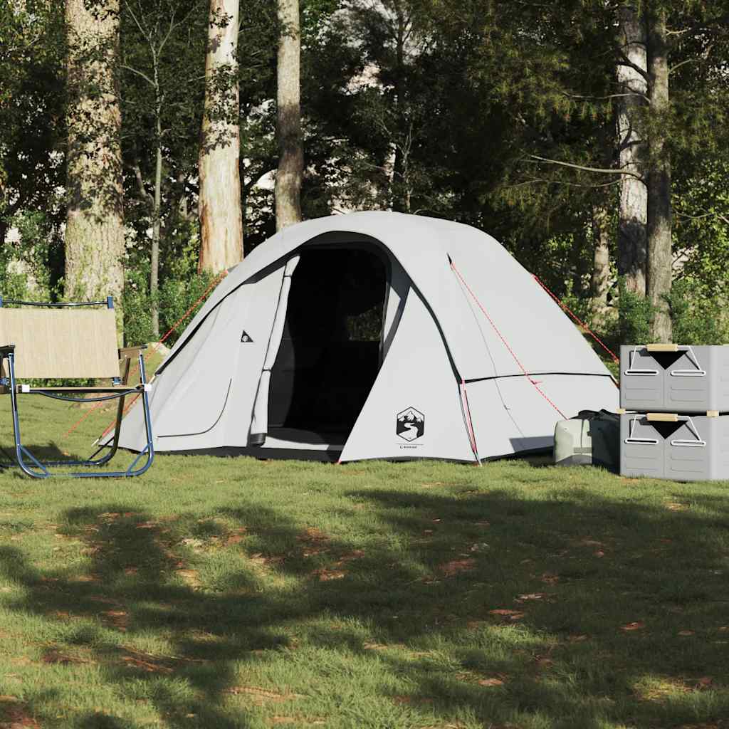 Tenda de campismo cabana p/ 4 pessoas opaca impermeável branco