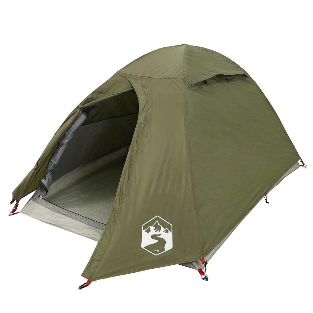 Tenda campismo cúpula p/ 2 pessoas impermeável verde azeitona